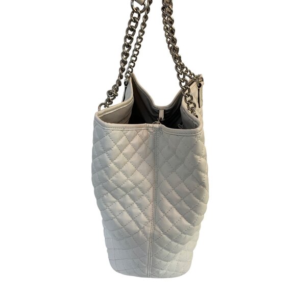 Coach Mewtro F32905 Quilted Leather Tote Bag With Chain Strap & Pockets O10723 - Picture 12 of 15